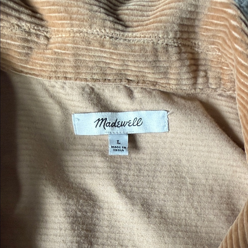 Madewell Tan Corduroy Shirt Jacket - Picture 2 of 2